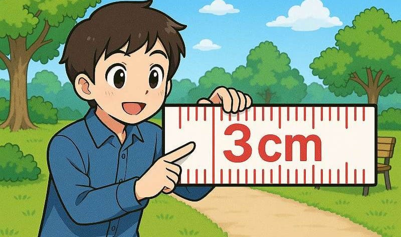 3ｃｍはどの位