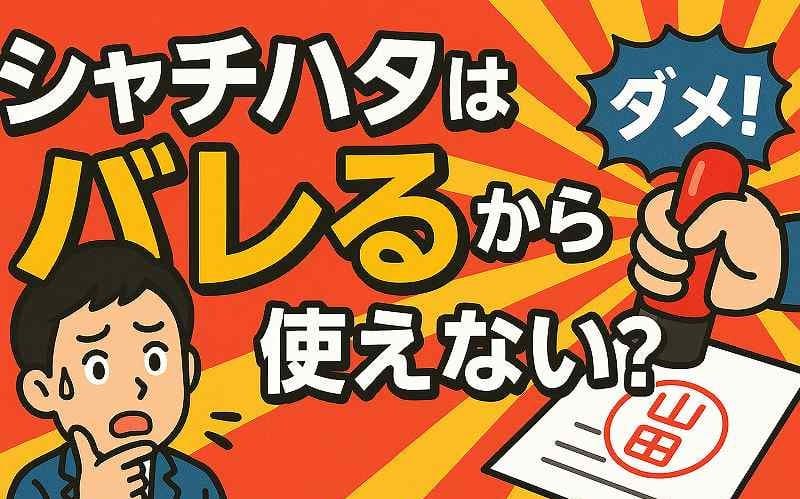 シャチハタバレる